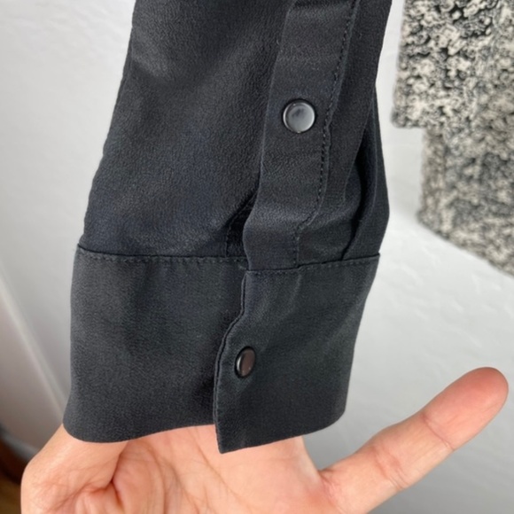 Rebecca Taylor 100% Silk Woodcut Colorblock Blouse - Picture 10 of 14